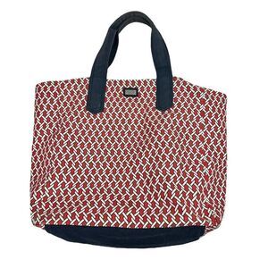 Ame & Lulu Red, White & Blue Canvas Nautical Beach Bag